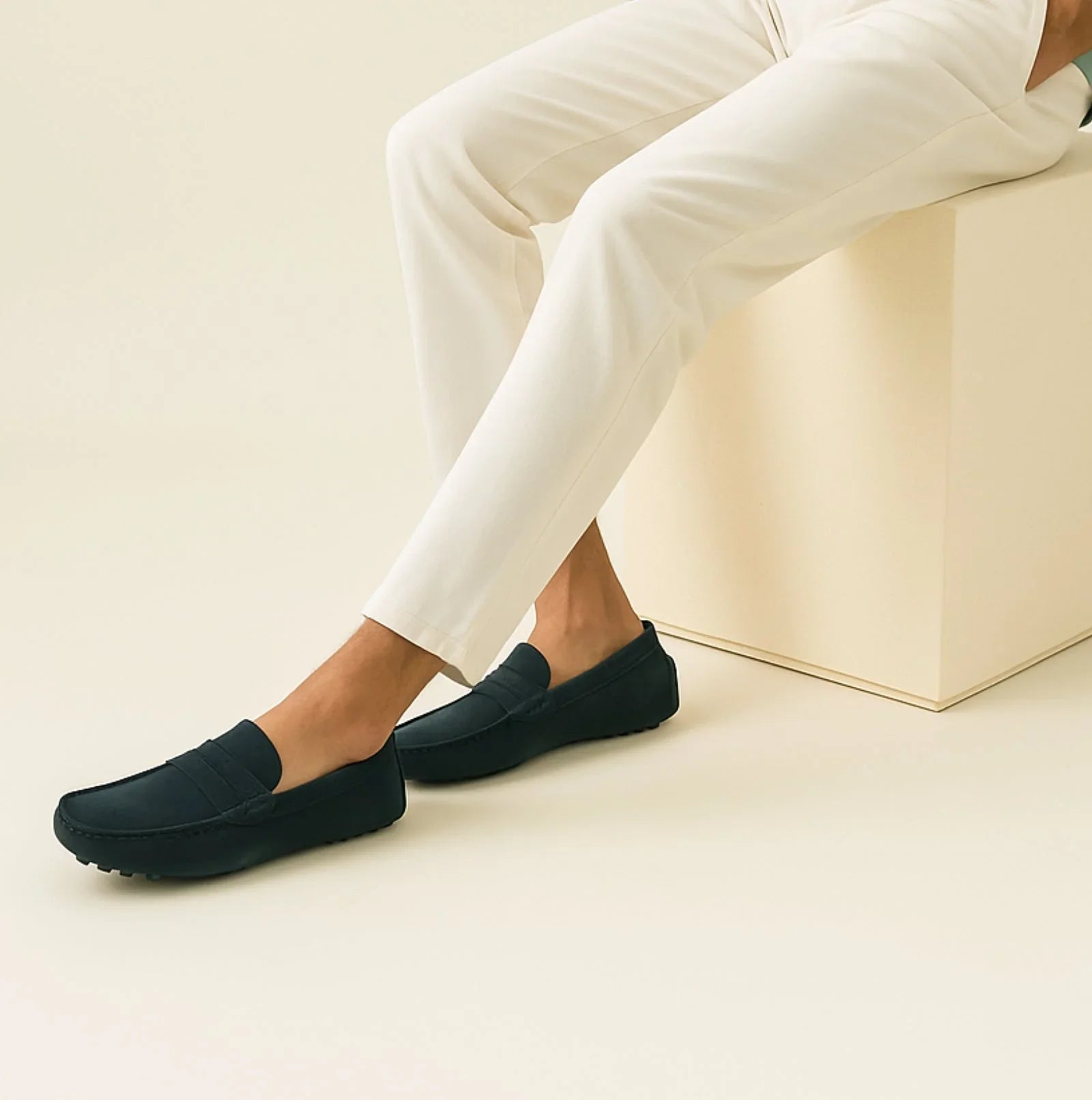 Herren Wildleder Slipper Italienischer Stil