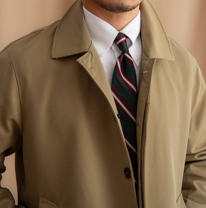 London Stehkragen Baumwollmischung Trenchcoat
