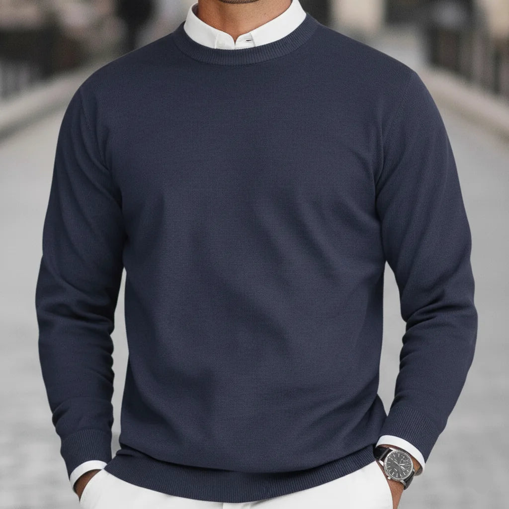 Pull décontracté à col rond pour homme au quotidien