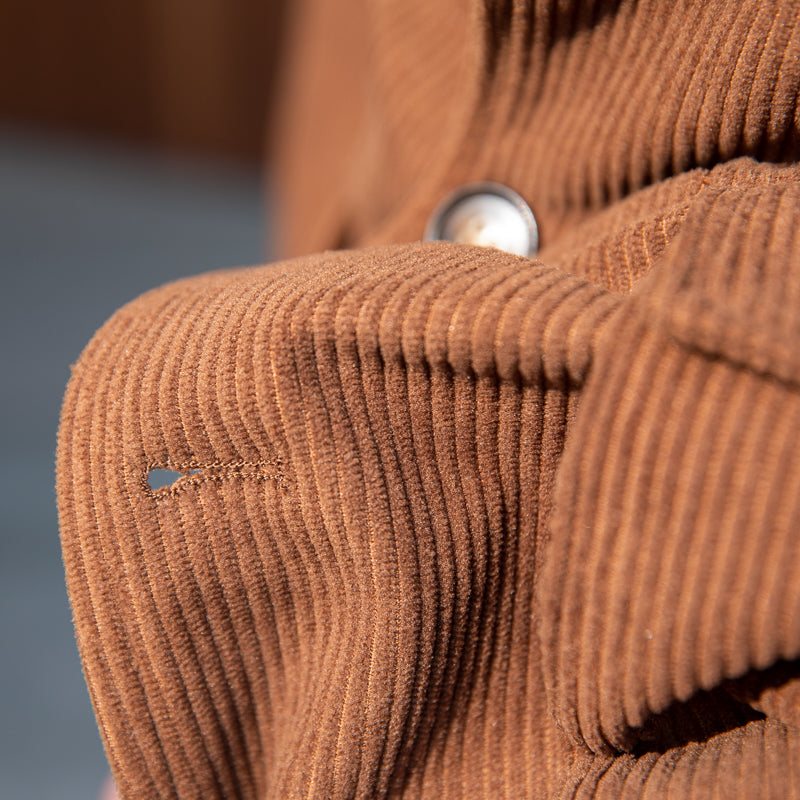 Oslo Corduroy Taillierte Safari-Jacke mit Reverskragen
