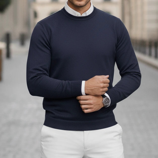Pull décontracté à col rond pour homme au quotidien