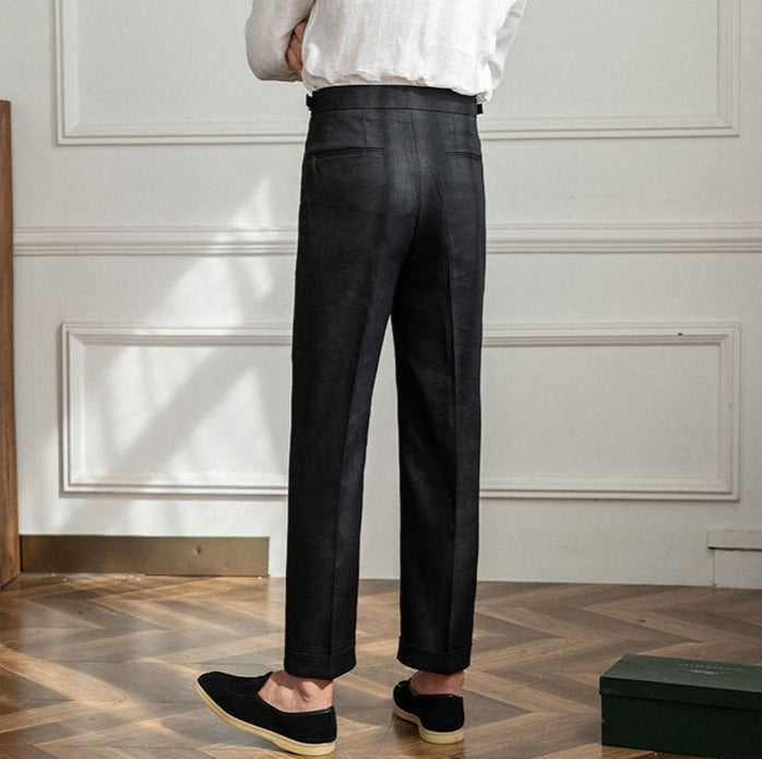 Monte Carlo Leinen Plissierte Hose