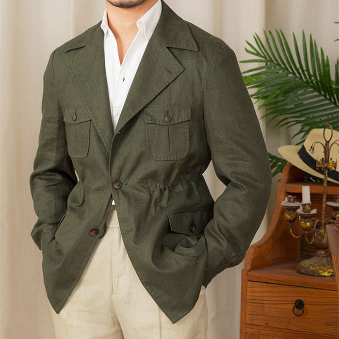Potenza Leinen Safari Jacke