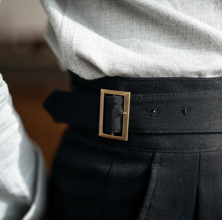 Cipressa Gurkha Gerade Passform Faltenhose