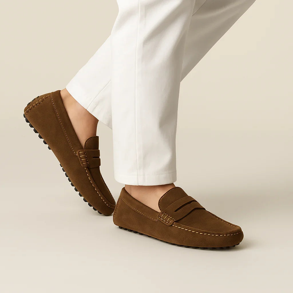 Herren Wildleder Slipper Italienischer Stil