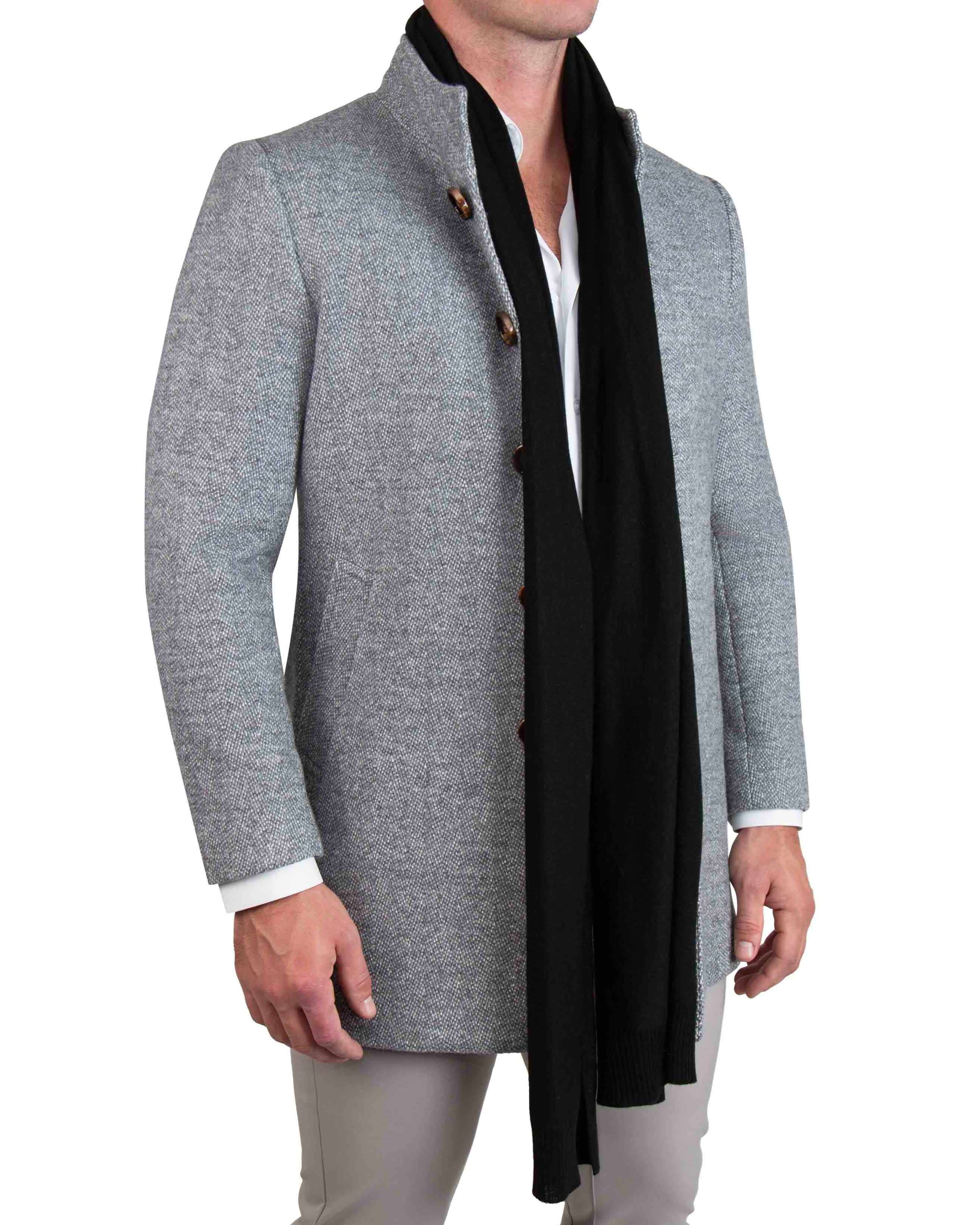 Merinowollstrickschal - Schwarz