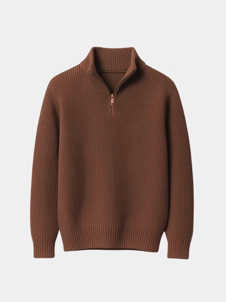 Pull classique à quart de fermeture éclair style Highland