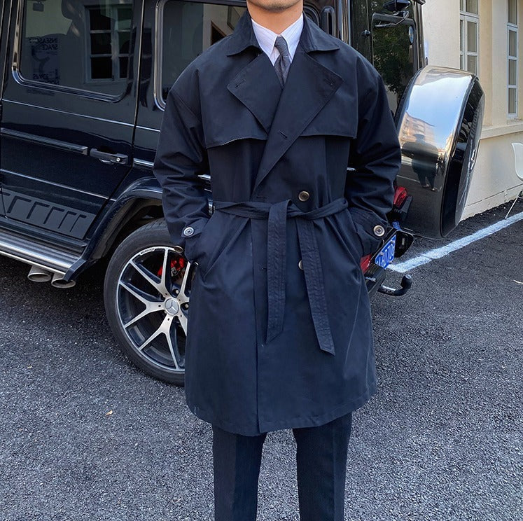 Stockholm Doppelreihiger Trenchcoat mit Gürtel