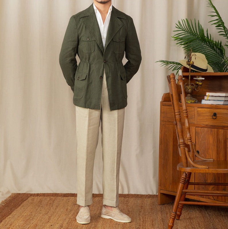 Potenza Leinen Safari Jacke