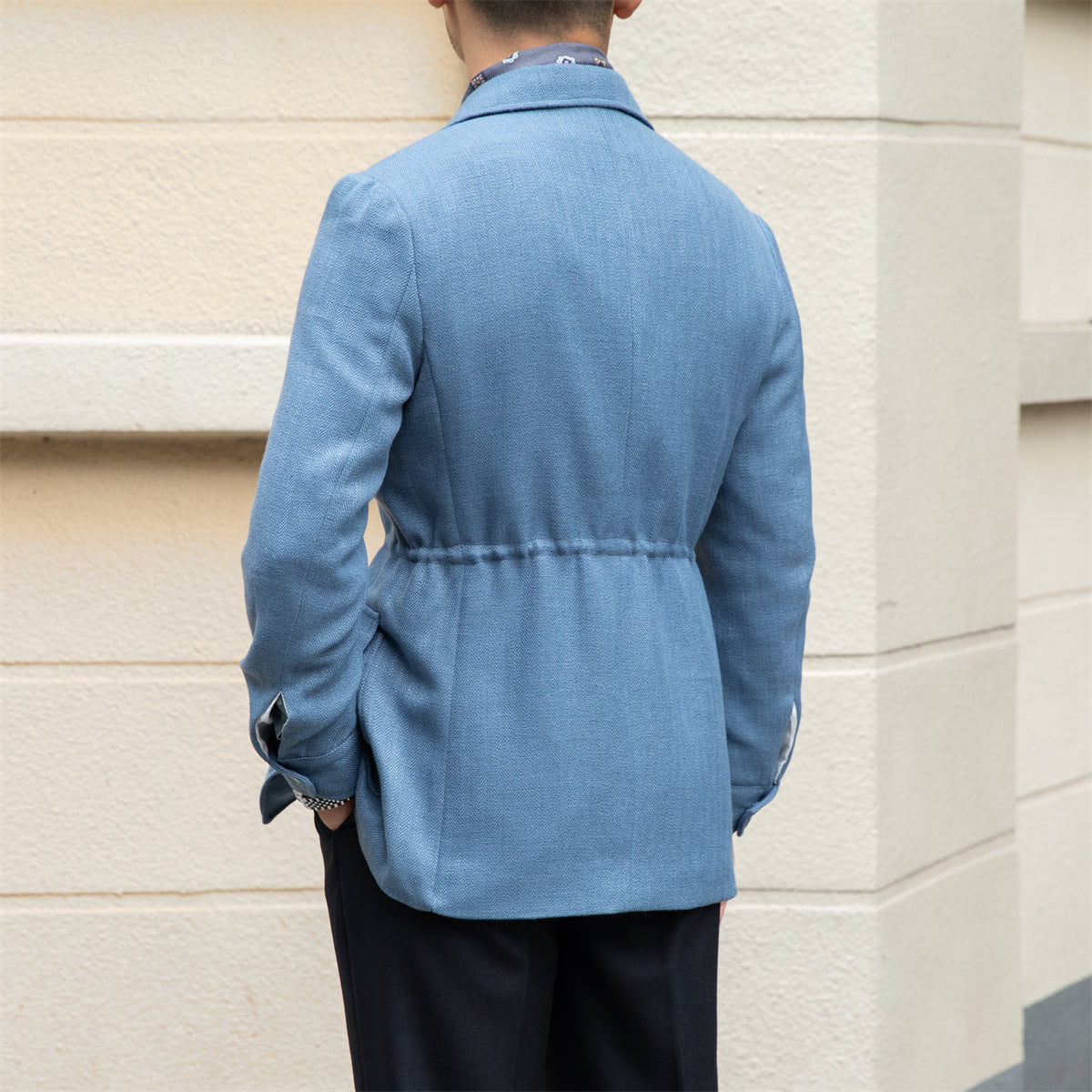 Mailand Anzugkragen Leinenmischung Jacke