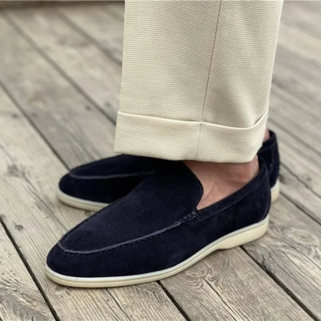 Mocassins pour hommes en daim profil bas