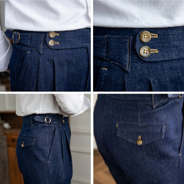 Rome Denim Arbeitskleidung Doppelgefaltete Hose