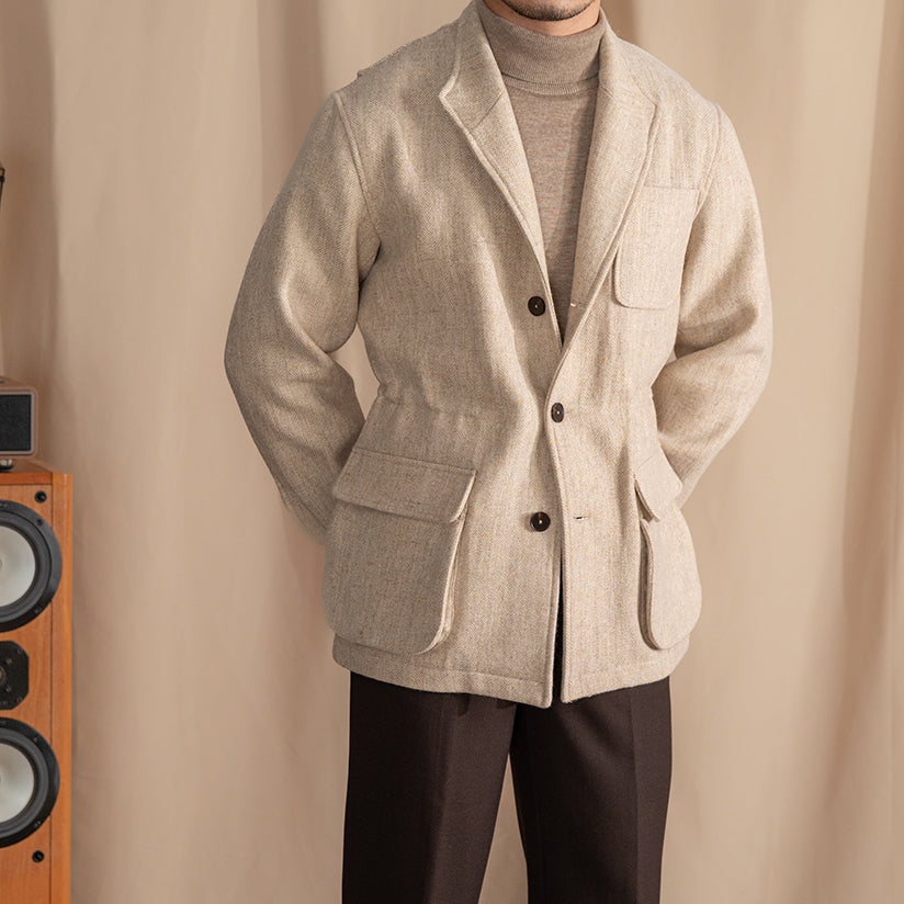 Eton Woll-Tweed Fischgrät-Sportjacke