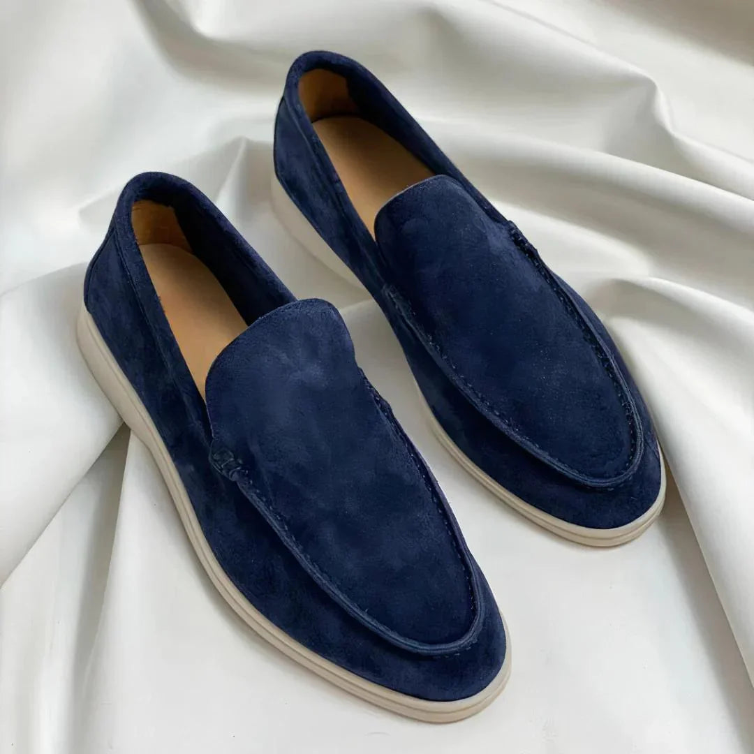 Mocassins pour hommes en daim profil bas