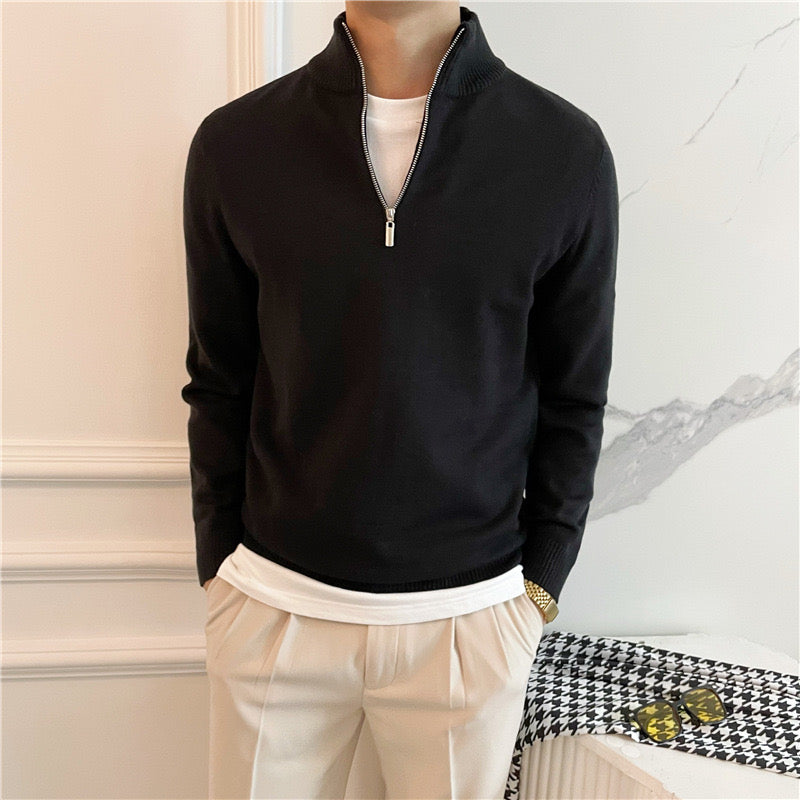 Vaduz Feiner Viertel-Reißverschluss-Pullover