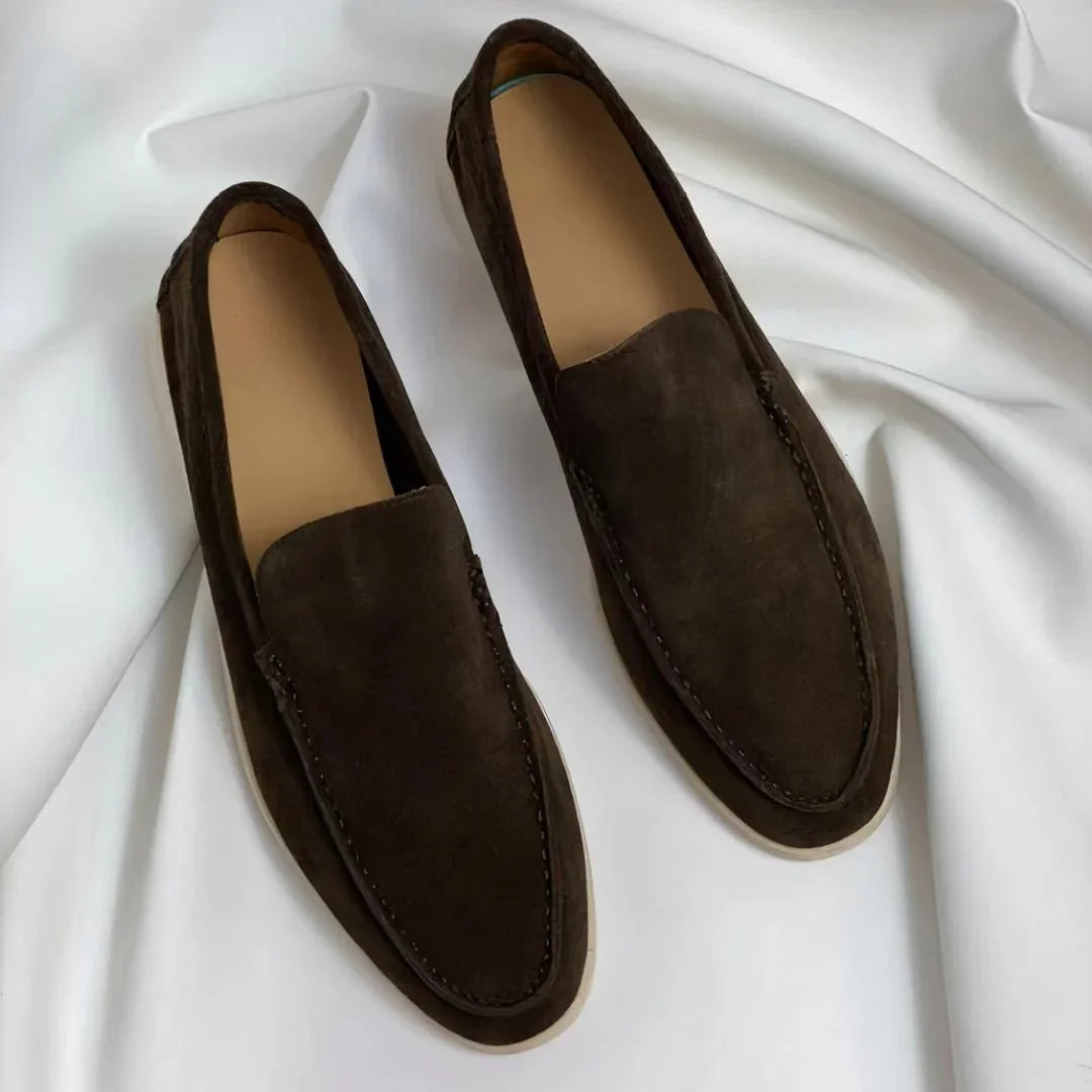 Mocassins pour hommes en daim profil bas
