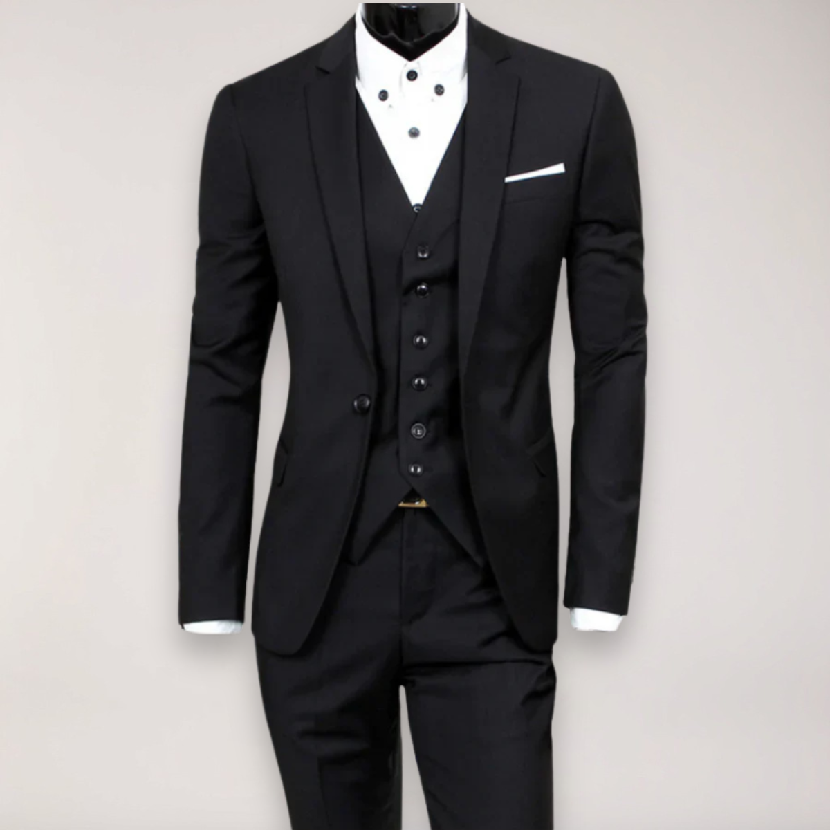 Herren 3-teiliger Slim Fit Anzug – Maßgeschneiderter Blazer, Weste und Hose für formelle Anlässe