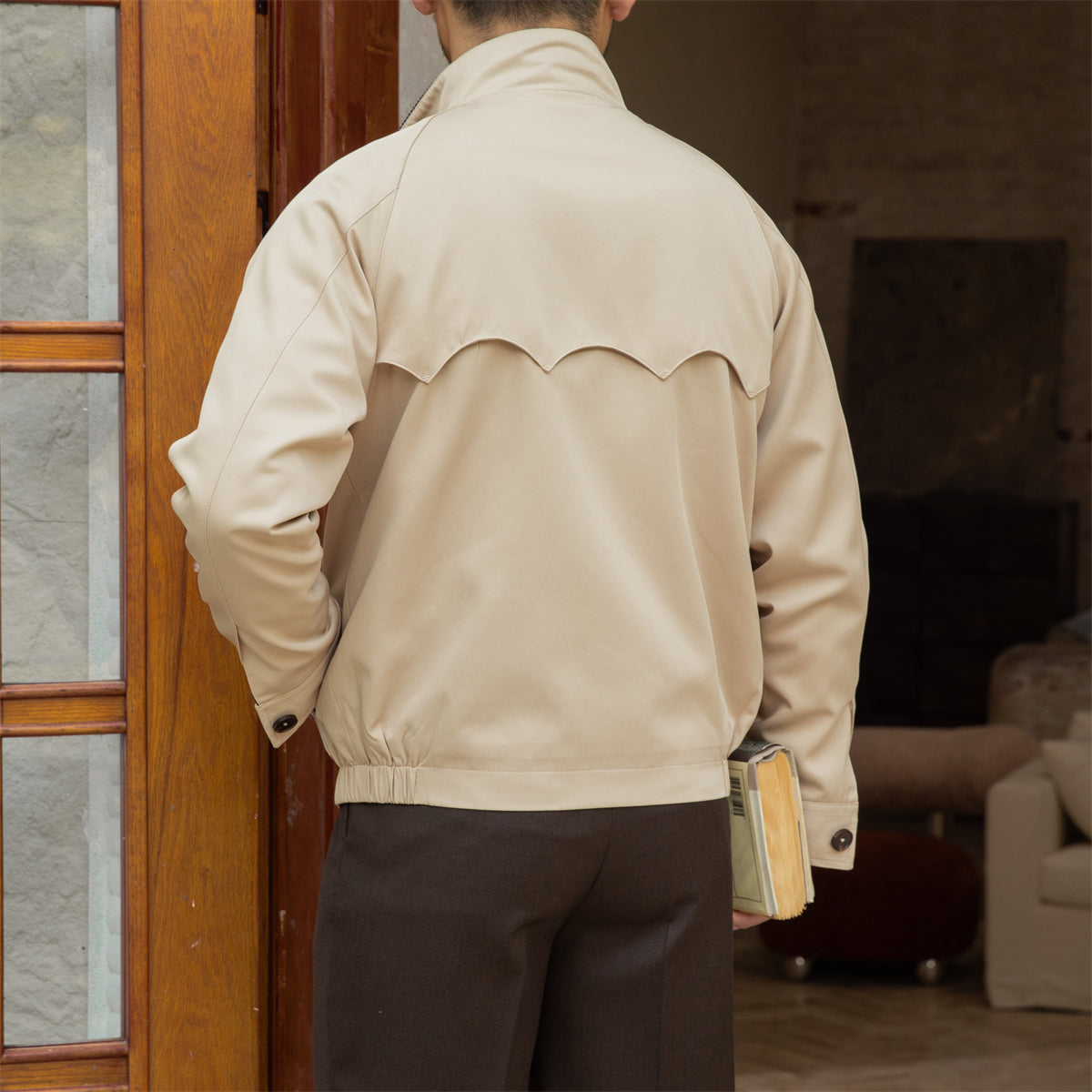 G9 Harrington Cordjacke mit Cordkragen
