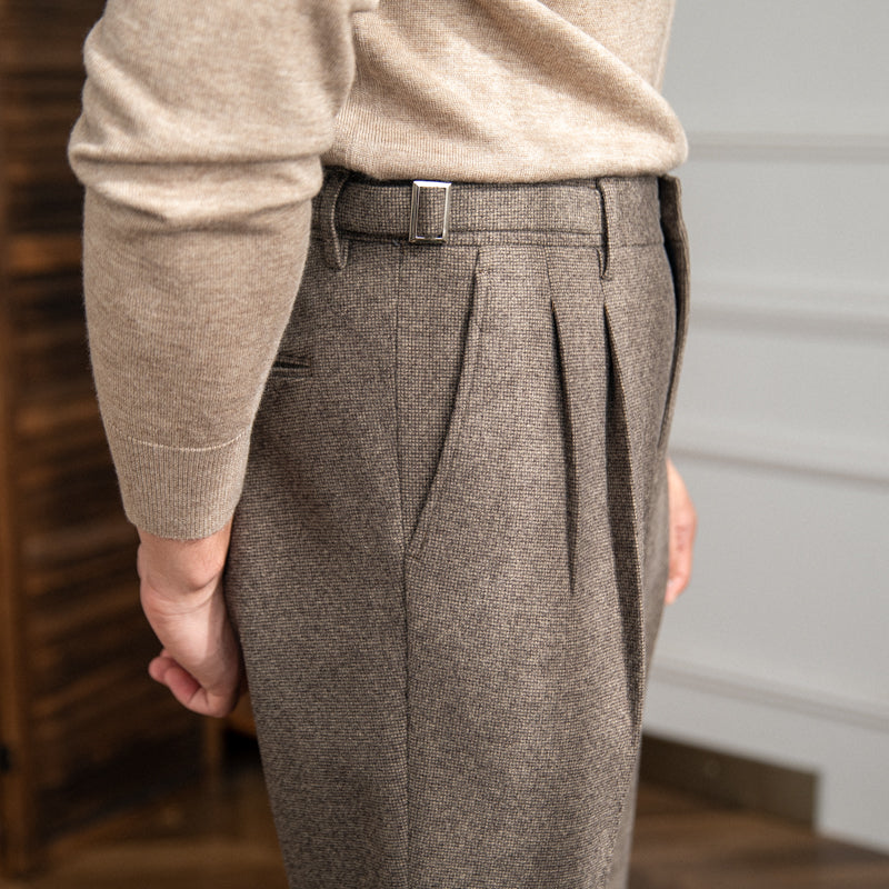 Hahnentritt Edinburgh Gerade Passform Hose
