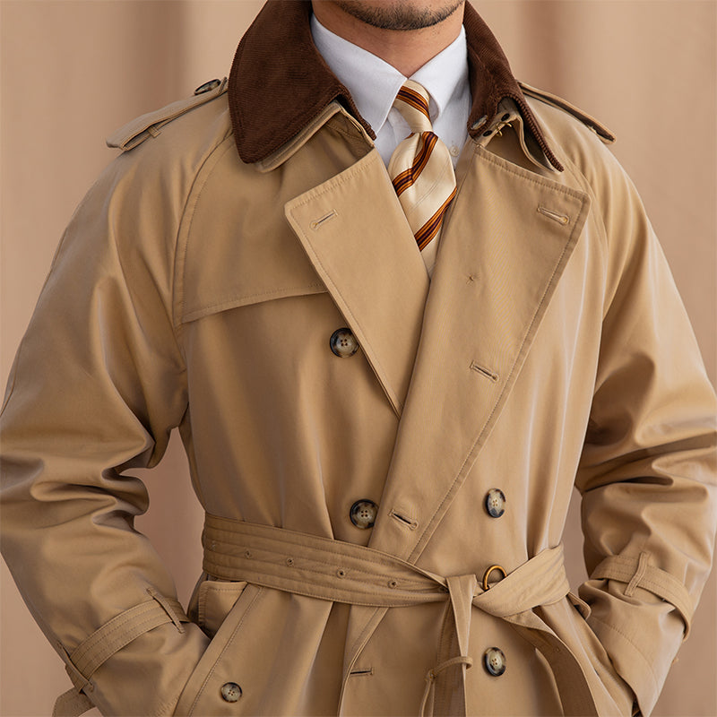 Tivoli Gürtel Doppelreihiger Vintage Trenchcoat