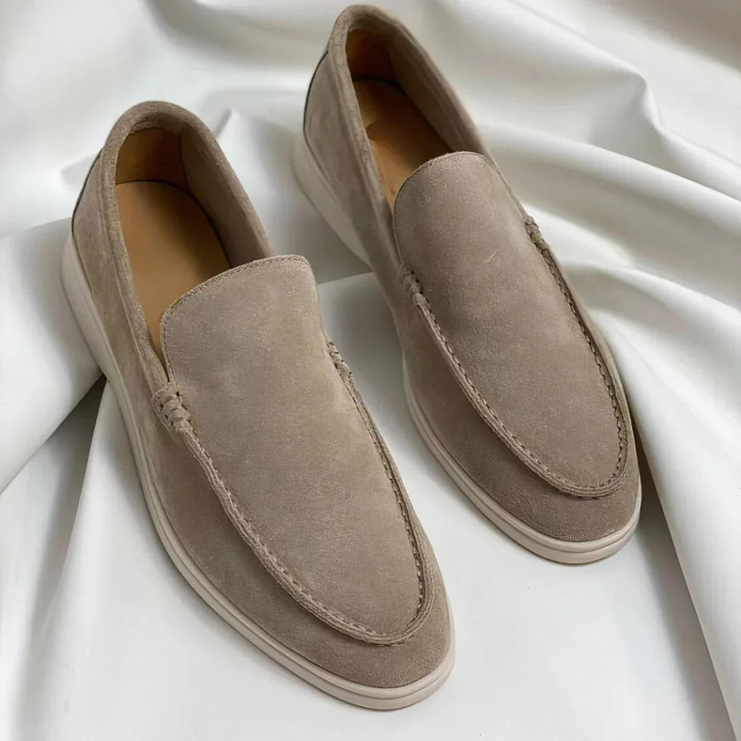 Mocassins pour hommes en daim profil bas