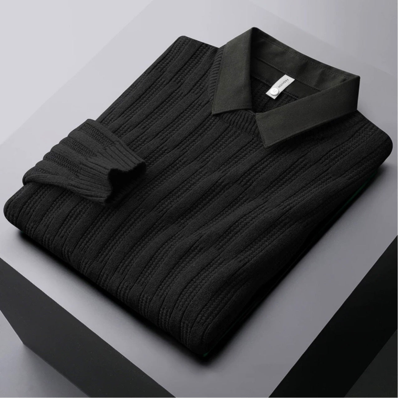 Lenny | Men's Ribbed Polo Collar Sweater