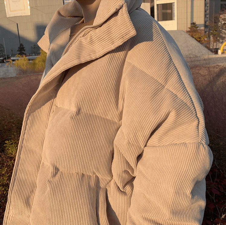 Cord-Pufferjacke