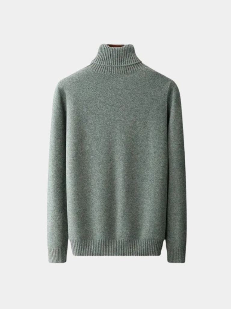 100% Merino Wool Turtleneck Sweater - Fayymont
