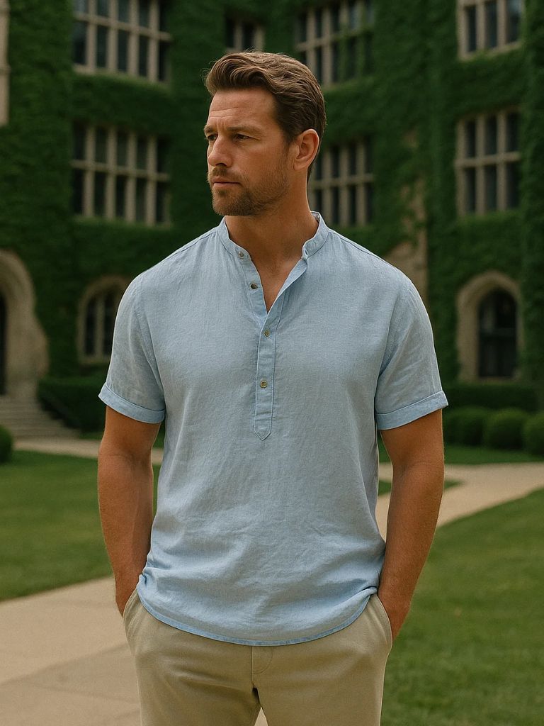 Essential Short Sleeve Linen Shirt - Fayymont Co