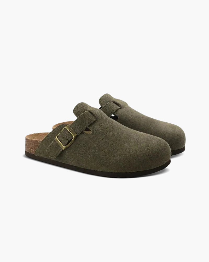 Alte Geld Suede Slipper