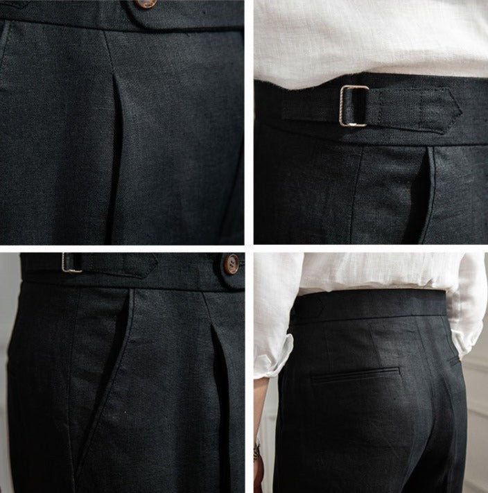 Monte Carlo Leinen Plissierte Hose