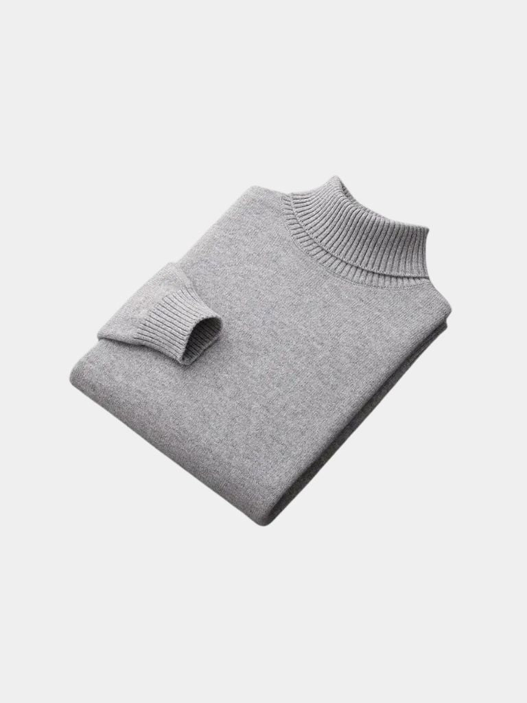 100% Merino Wool Turtleneck Sweater - Fayymont