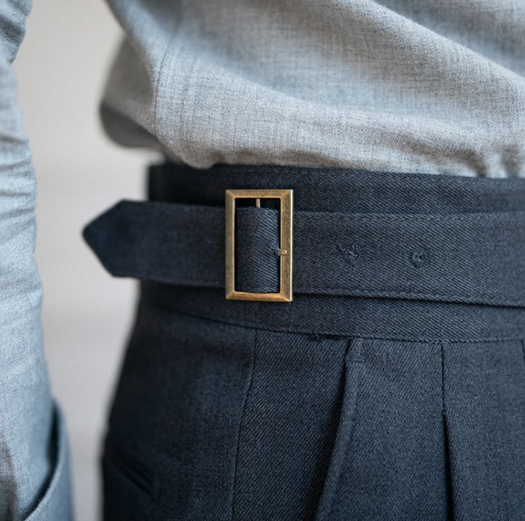 Cipressa Gurkha Gerade Passform Faltenhose