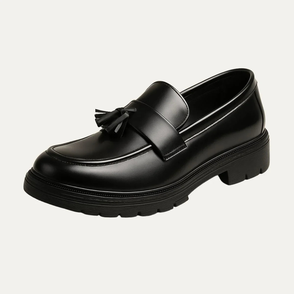 Klassische Herren Leder Slipper