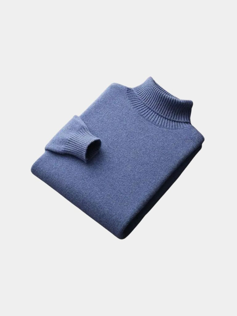 100% Merino Wool Turtleneck Sweater - Fayymont