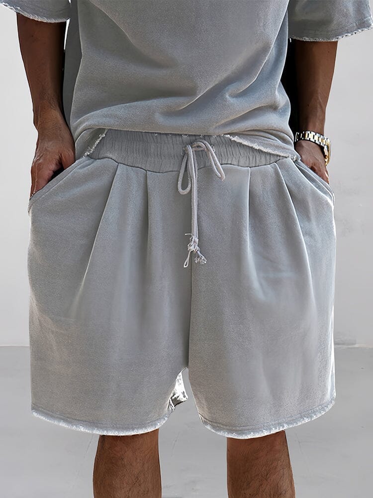 Herren 100% Baumwolle T-Shirt & Shorts Set – Koordinierter Loungewear Set Sommer-Essential