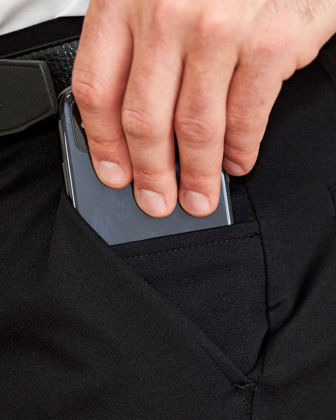 Sportlich geschnittene Stretch-Anzughose - Schwarz