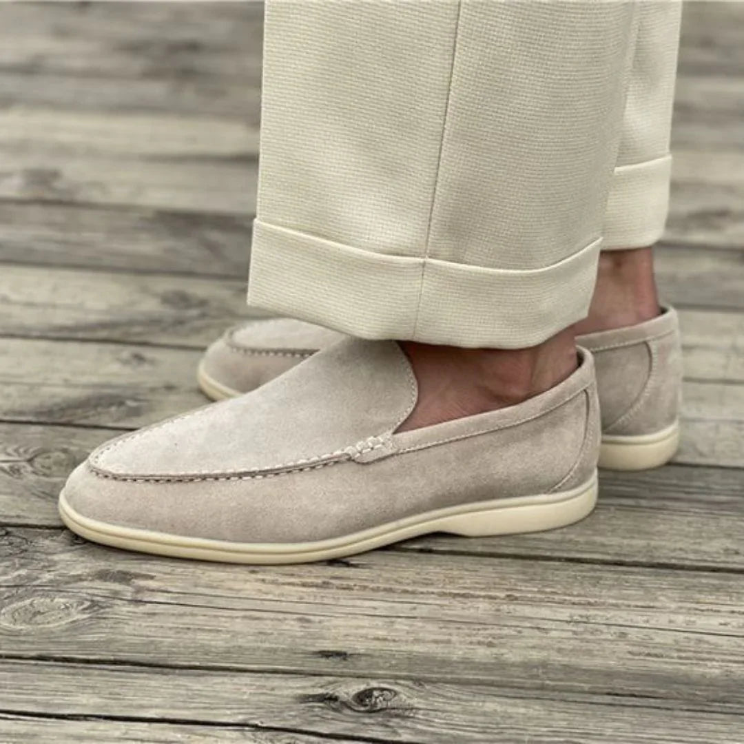 Mocassins pour hommes en daim profil bas