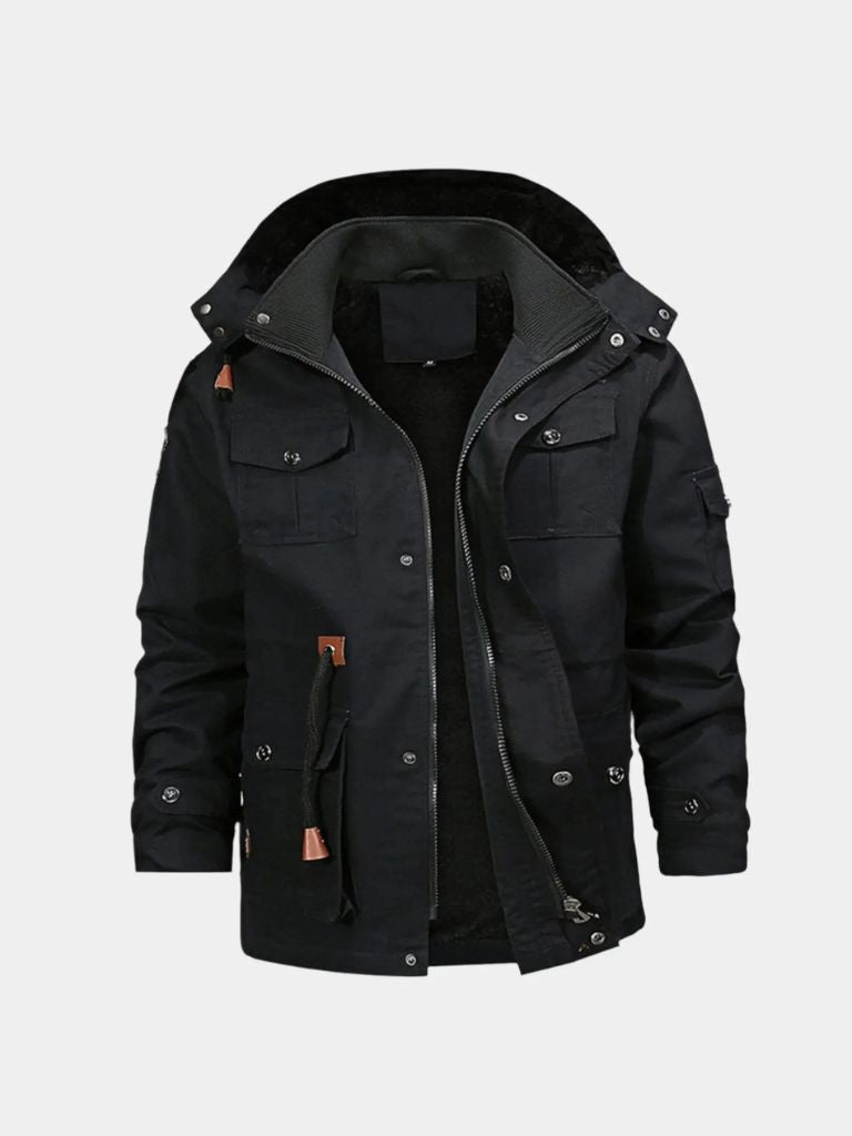 Fleece Hooded Bomber Jacket