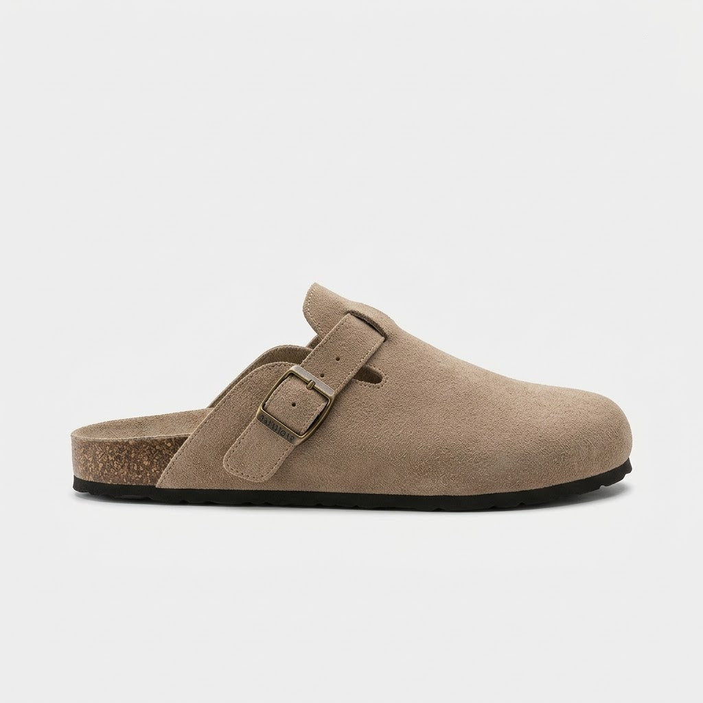 Alte Geld Suede Slipper