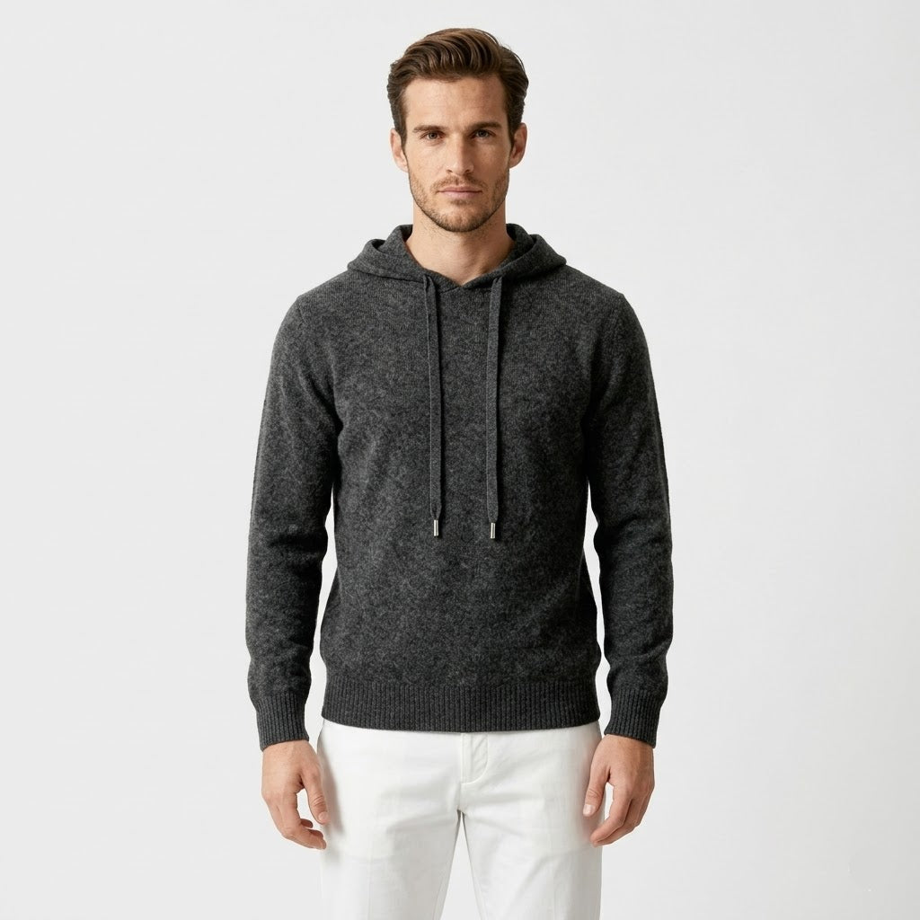 Sweat à capuche 100 % cachemire