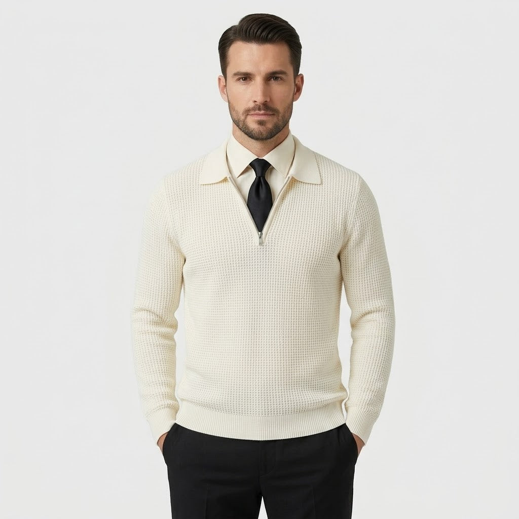 Baumwoll-Reißverschluss-Pullover - Fayymont Co
