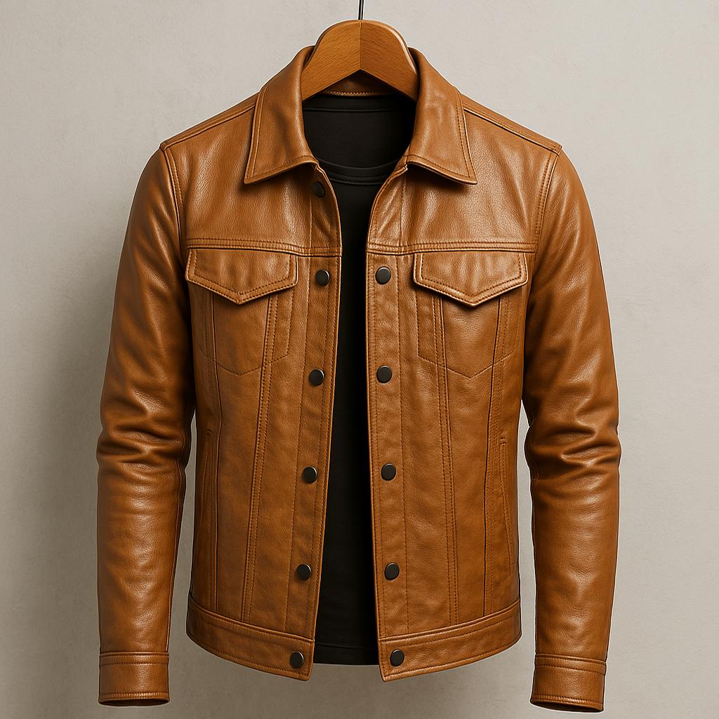 Veste en cuir Harrison Forge