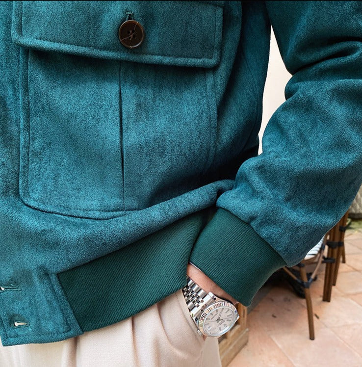 Napoli Wildleder Knopfjacke