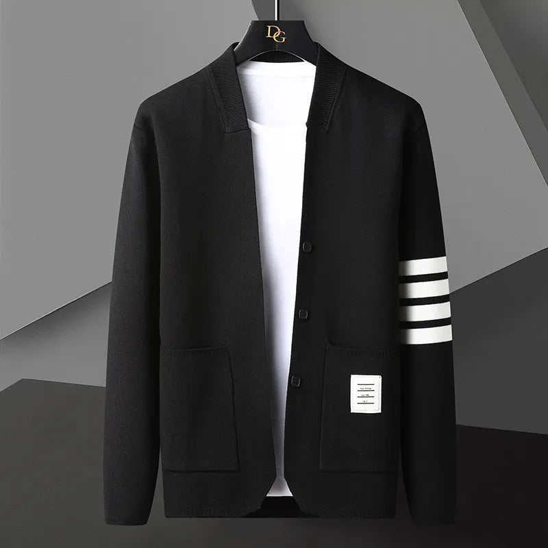 Heritage Wolle Streifen Cardigan
