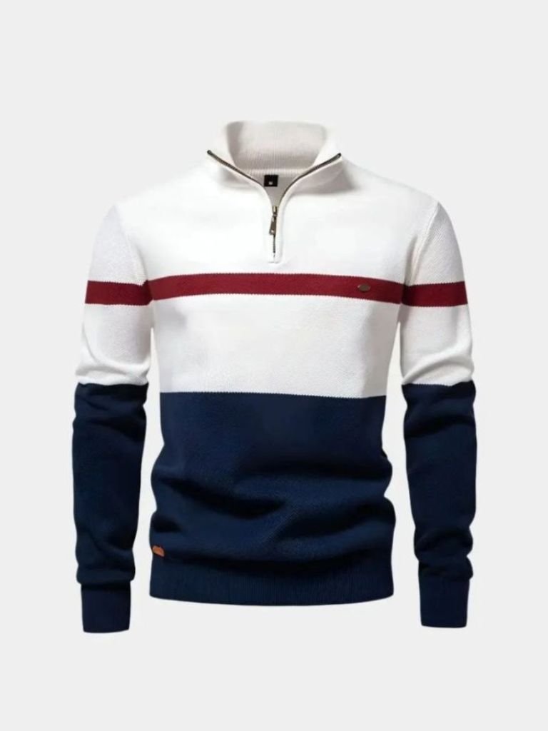 Pullover mit Viertel-Reißverschluss