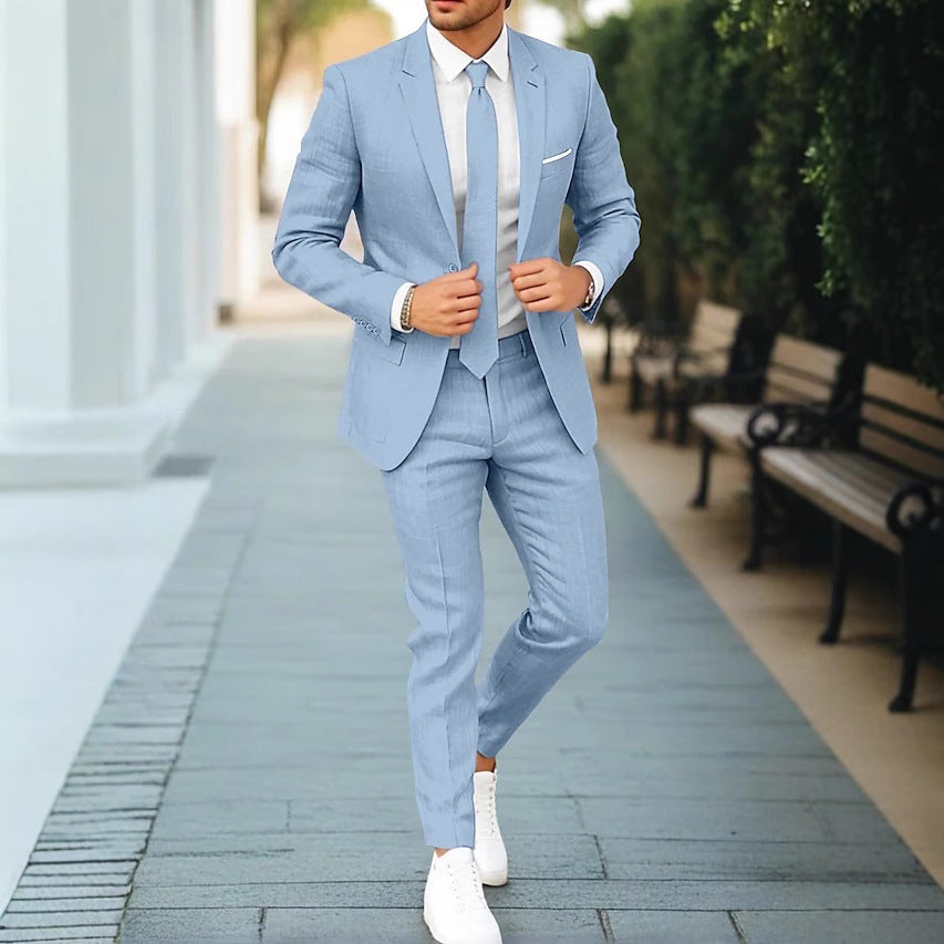 Herren Zweiteiler – Leichter maßgeschneiderter Blazer und Hose für den Sommer