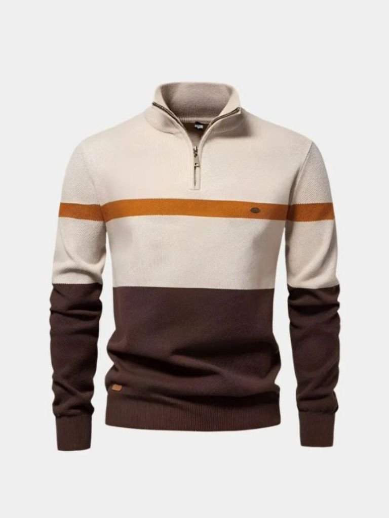 Pullover mit Viertel-Reißverschluss