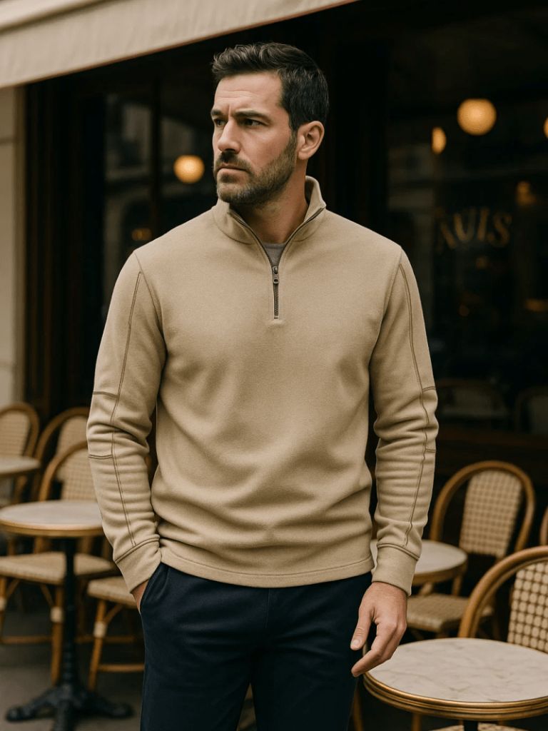 Alpine Pullover mit Viertel-Reißverschluss - Fayymont Co