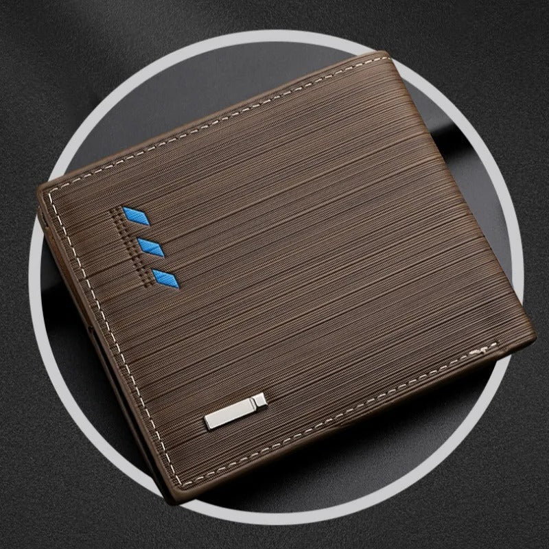 Gestreifte Bifold-Geldbörse – Menelites Edition